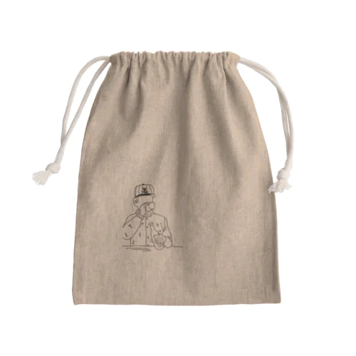 beer chill ankle  Mini Drawstring Bag