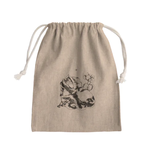 タコと水晶とヤマノイモ Mini Drawstring Bag