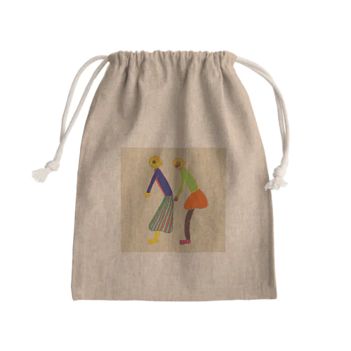 甲骨文字『従』 Mini Drawstring Bag