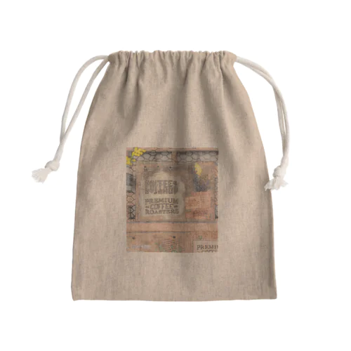 カフェ風フラワープレート Mini Drawstring Bag