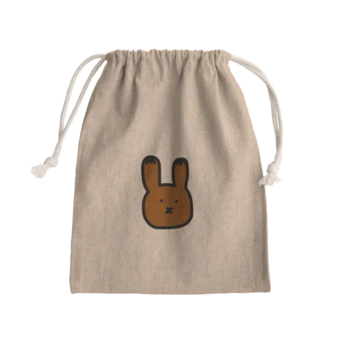 佇むウサギ Mini Drawstring Bag