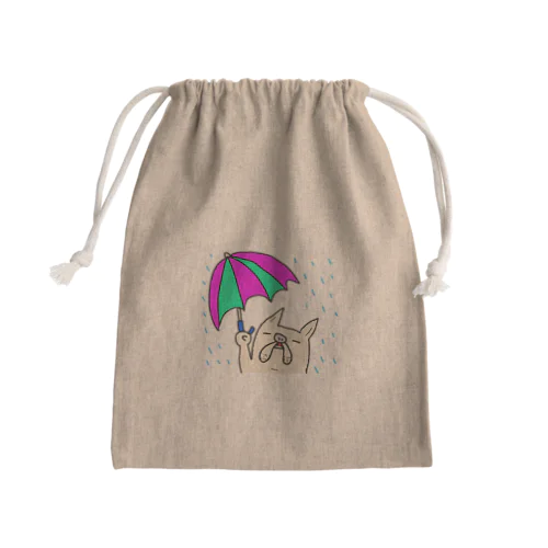雨の日ミルミル☔ Mini Drawstring Bag