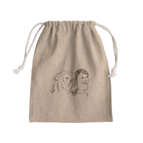 犬と私 Mini Drawstring Bag