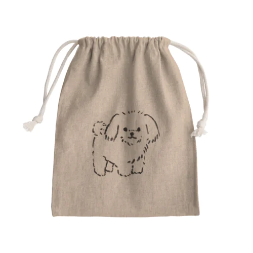 じっと見つめてくるマルチーズ Mini Drawstring Bag