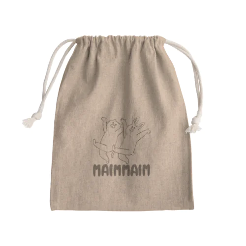 にゃにゃんとみみ子 Mini Drawstring Bag