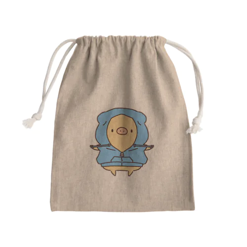 パーカーぶぶ巾着 Mini Drawstring Bag