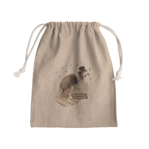  シルクハット・シェルティー Mini Drawstring Bag