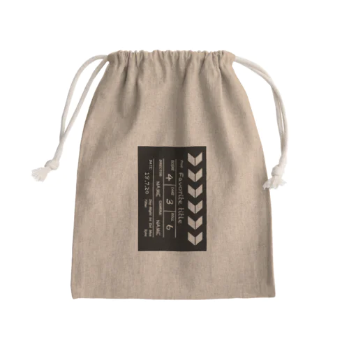 ドラマ撮影 カチンコ 縦Ver. Mini Drawstring Bag