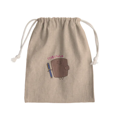 万年筆くんとシステム手帳さん Mini Drawstring Bag