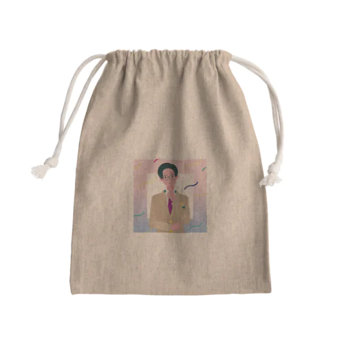 スーツ男子　スクエア Mini Drawstring Bag