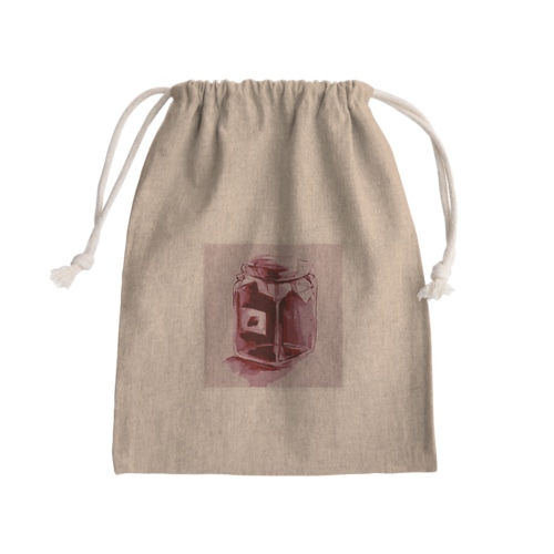 イチゴジャム瓶 Mini Drawstring Bag