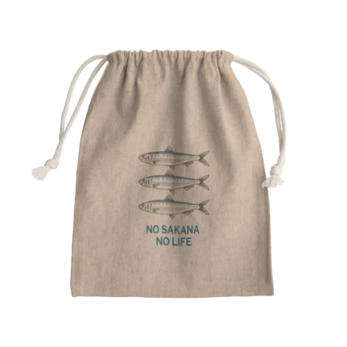 ノー魚　ノーライフ Mini Drawstring Bag