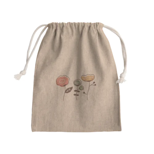 いろいろ花 Mini Drawstring Bag
