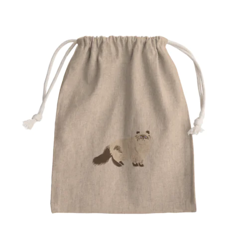 タヌキじゃ無いよ。ネコです。 Mini Drawstring Bag