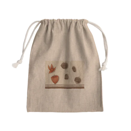 秋の遊び Mini Drawstring Bag