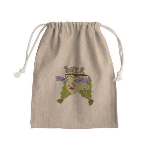 毛 Mini Drawstring Bag