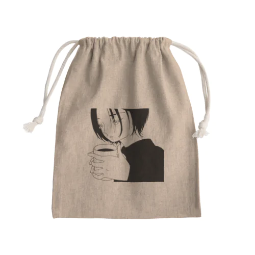 珈琲 Mini Drawstring Bag