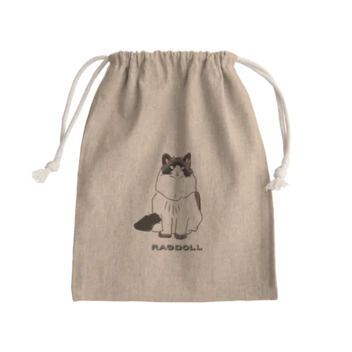 ラグドール ゴージャスな猫 Mini Drawstring Bag