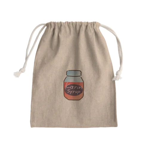 花梨シロップbottle(茜色) Mini Drawstring Bag