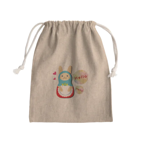 うさぎのマトリョーシカさん Mini Drawstring Bag