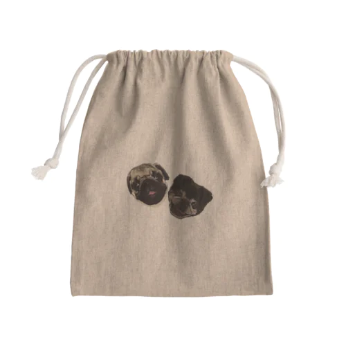 パグのダンボ＆グッチ Mini Drawstring Bag