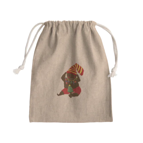 Baby Santa Mini Drawstring Bag