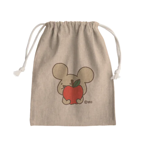 大きなりんご Mini Drawstring Bag