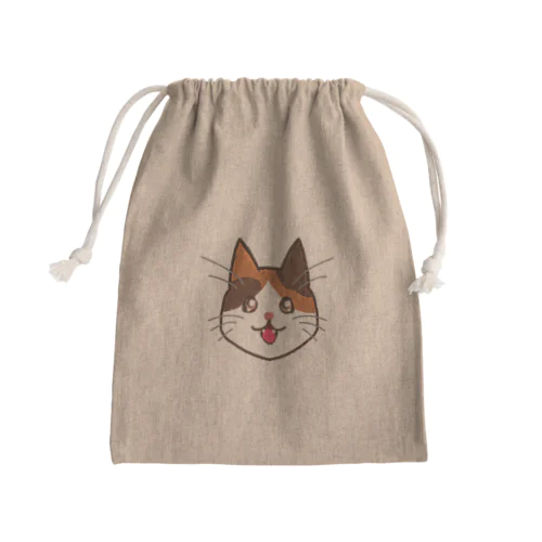 三毛猫ちゃん Mini Drawstring Bag