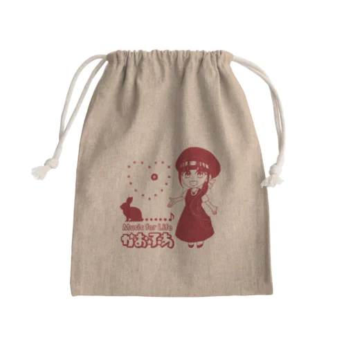 かおふあ -Music for Life- (赤) Mini Drawstring Bag