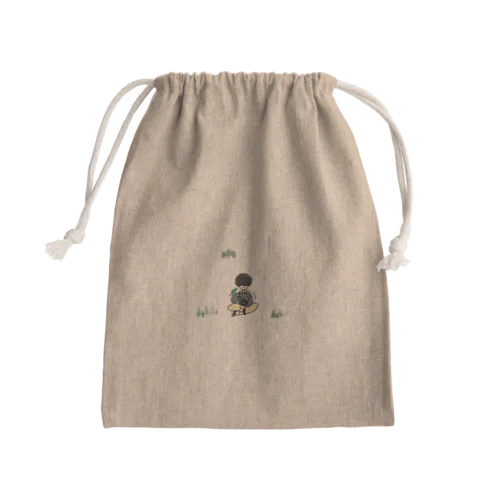 少年K氏と恐竜🦕③ Mini Drawstring Bag