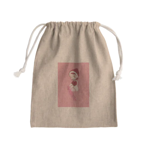 いちごちゃん Mini Drawstring Bag