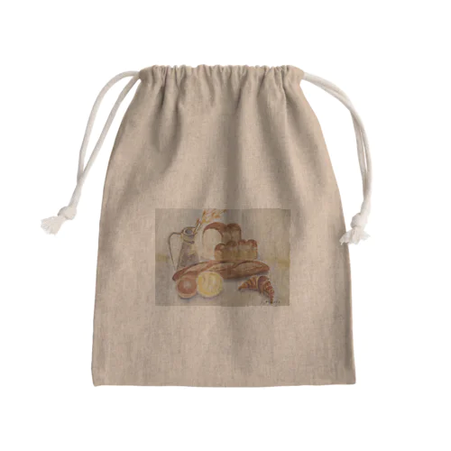 おじいちゃん店長のまちの小さなパン屋やさん巾着 Mini Drawstring Bag