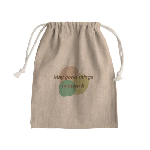 May good things happen★ Mini Drawstring Bag