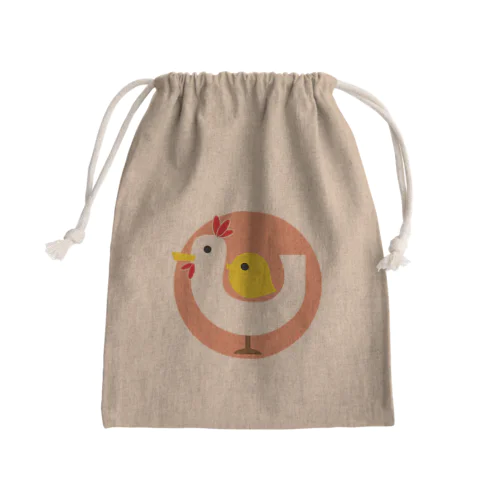 コケコ親子 Mini Drawstring Bag