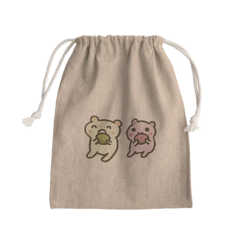 ウグイス餅とサクラ餅 Mini Drawstring Bag