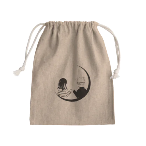 すけまるオリジナルロゴきんちゃく Mini Drawstring Bag