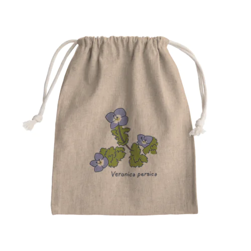 オオイヌノフグリ  （はるのくさ その1） Mini Drawstring Bag