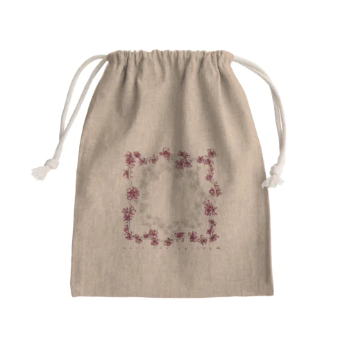 春待ち Mini Drawstring Bag