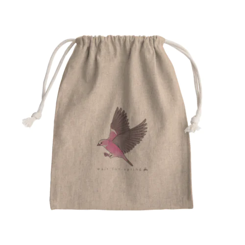 春待ち Mini Drawstring Bag