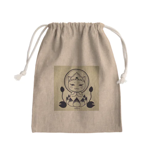 猫観音 Mini Drawstring Bag