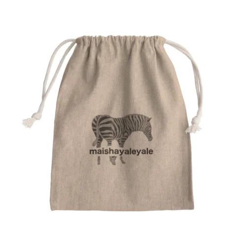 ZEBRA✖️スワヒリ語　 Mini Drawstring Bag