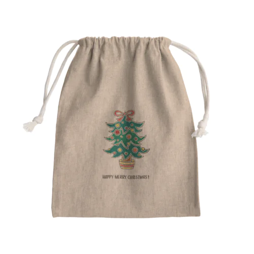 クリスマスツリー Mini Drawstring Bag