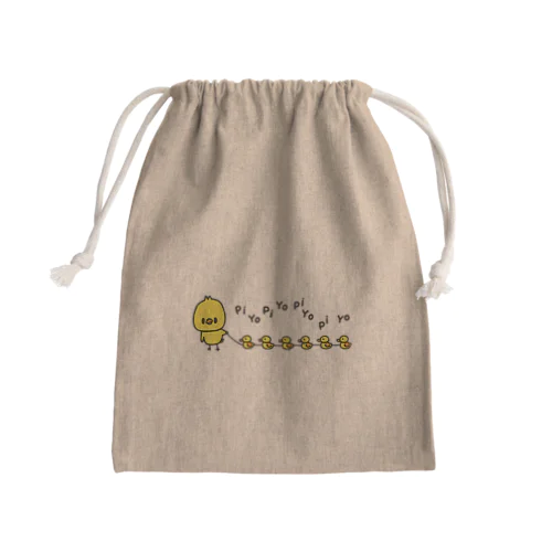 ぴよ散歩 Mini Drawstring Bag