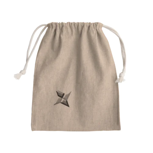 手裏剣【モノクロ】 Mini Drawstring Bag