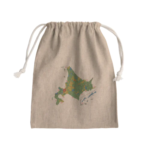 北海道179市町村地図 Mini Drawstring Bag