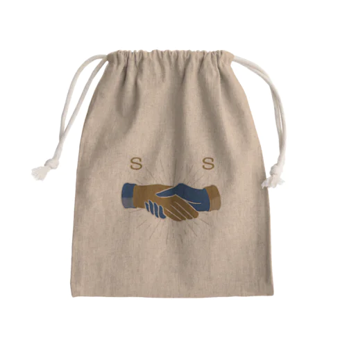 ss handshake Mini Drawstring Bag