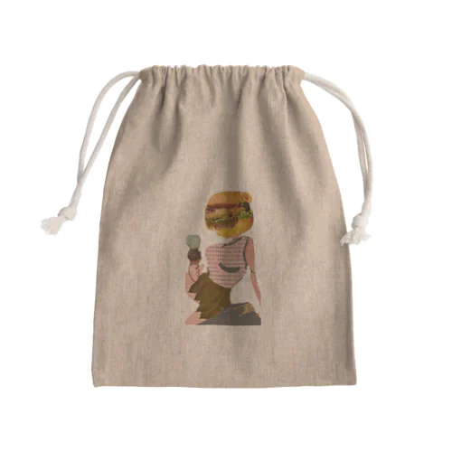 誘惑バーガール Mini Drawstring Bag