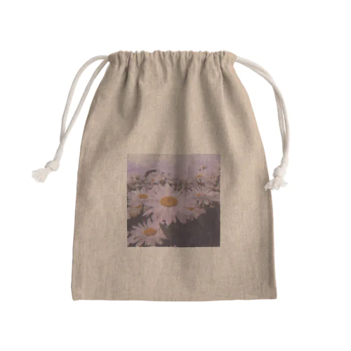 White flowers 白いお花 Mini Drawstring Bag