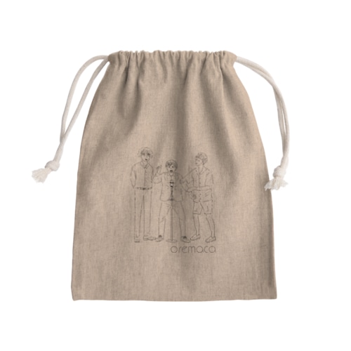 オレマカイラスト（線画） Mini Drawstring Bag