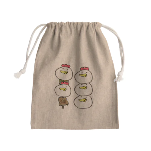 ねぎま鶏鶏 Mini Drawstring Bag